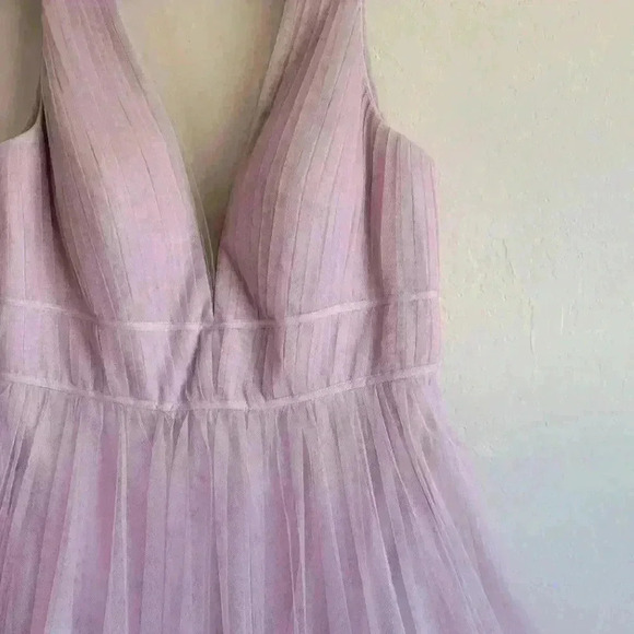 Jenny Yoo Kaelyn Long Bridesmaid Dress in whipped Apricot size 12 NWT - Picture 3 of 10